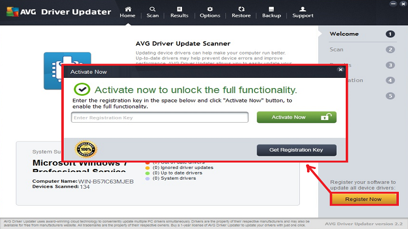 avg driver updater free activation code 2019
